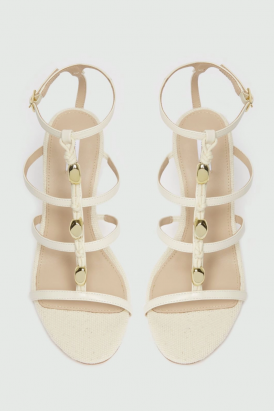 SANDÁLIAS PEDRAS DOURADAS