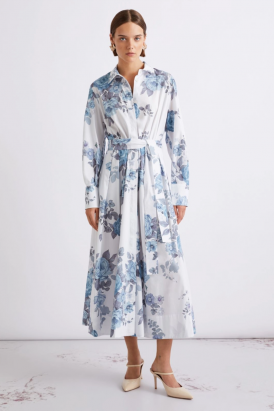 VESTIDO MIDI ESTAMPADO FLORES