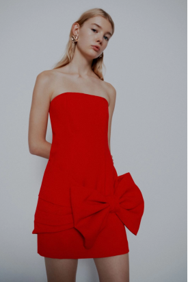 VESTIDO CURTO VERMELHO COM...