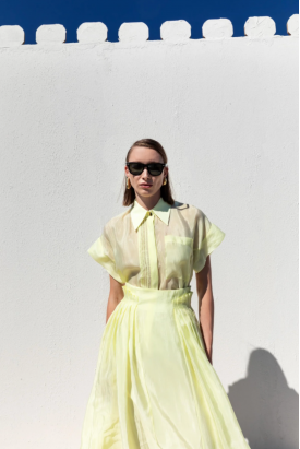 CAMISA AMARELA MANGA CURTA