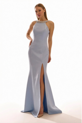 VESTIDO LONGO AZUL CLARO